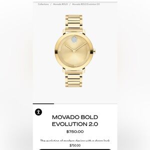 Movado Bold Women's Gold Watch